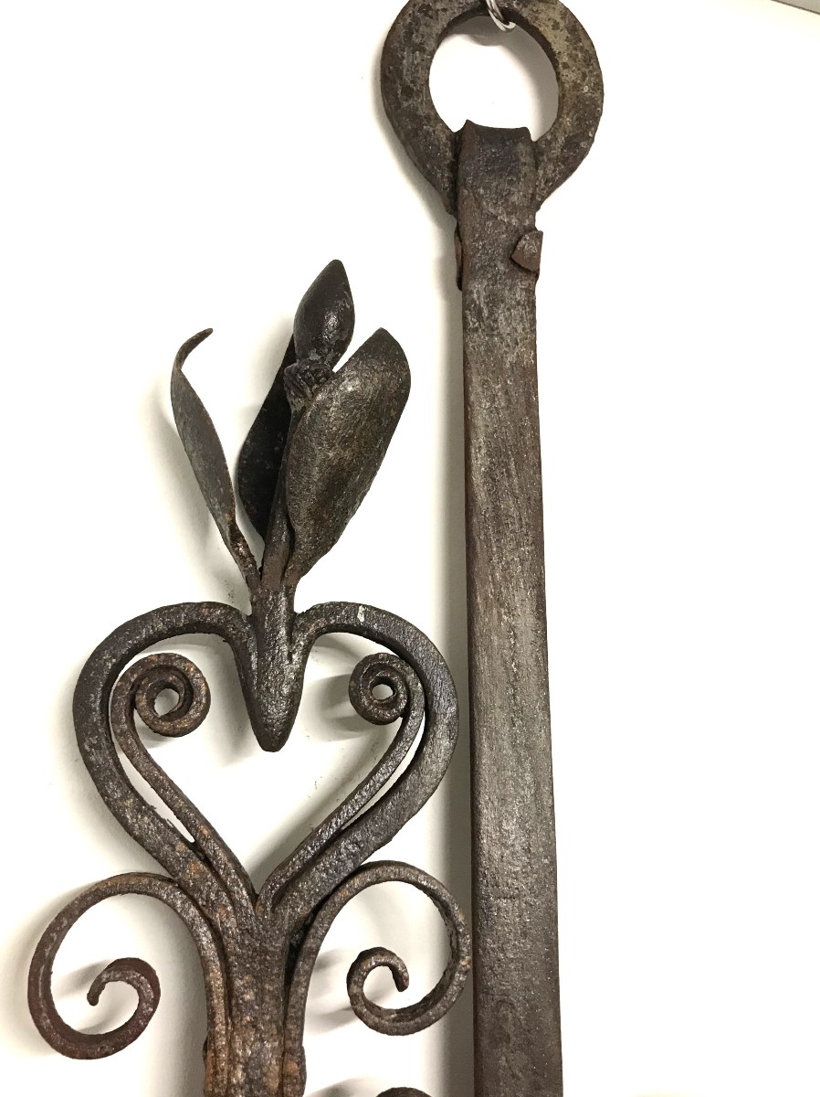Crémaillère fer forgé 19ème Siècle-photo-3