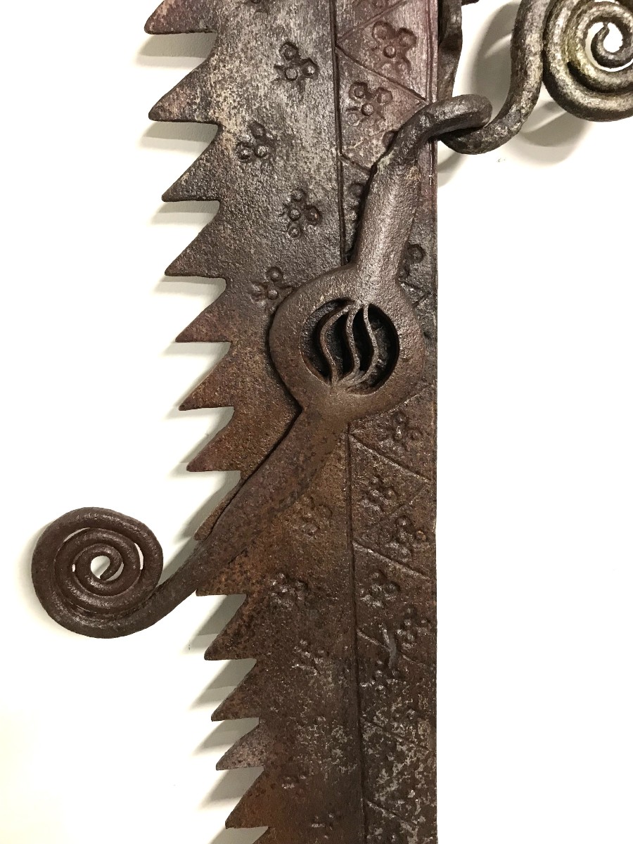 Crémaillère fer forgé 19ème Siècle-photo-3