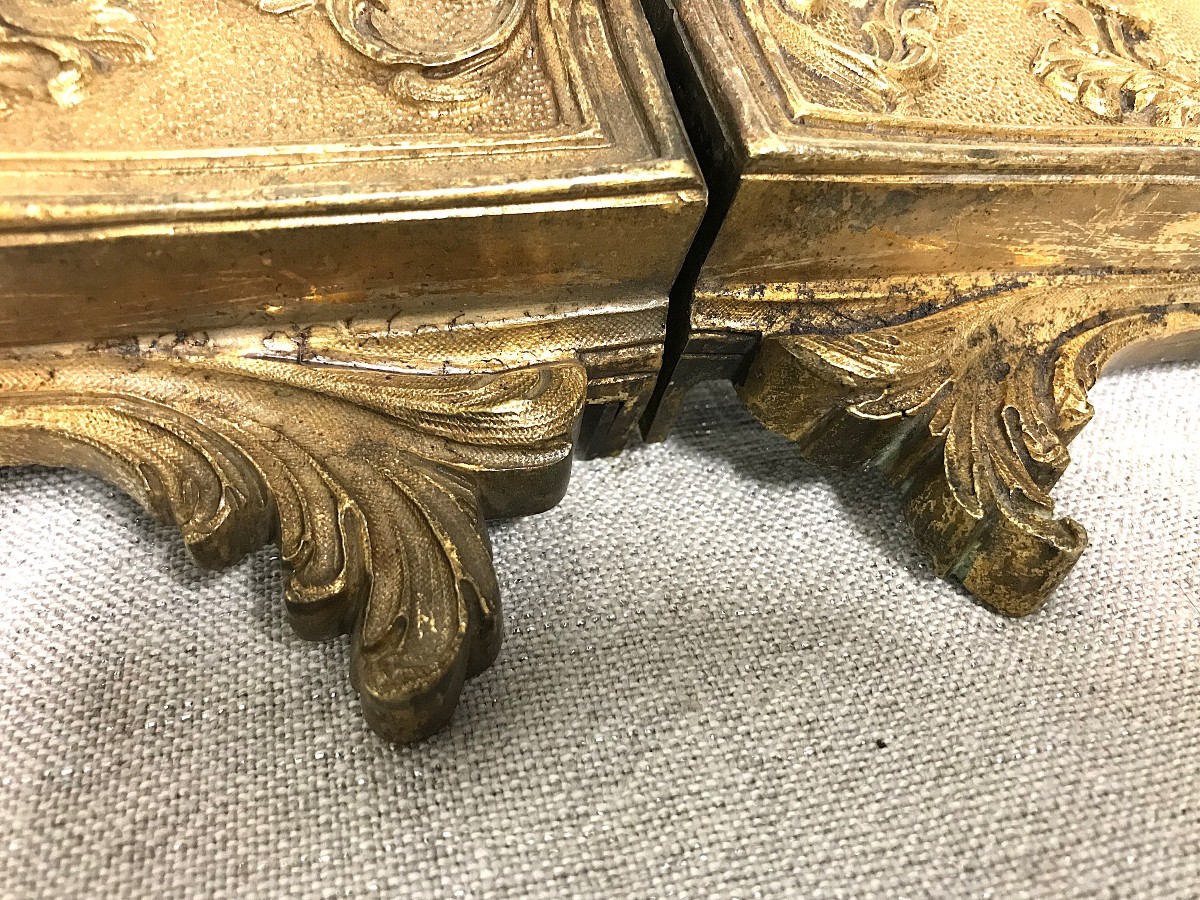 Serrure de style Louis XV bronze doré-photo-2