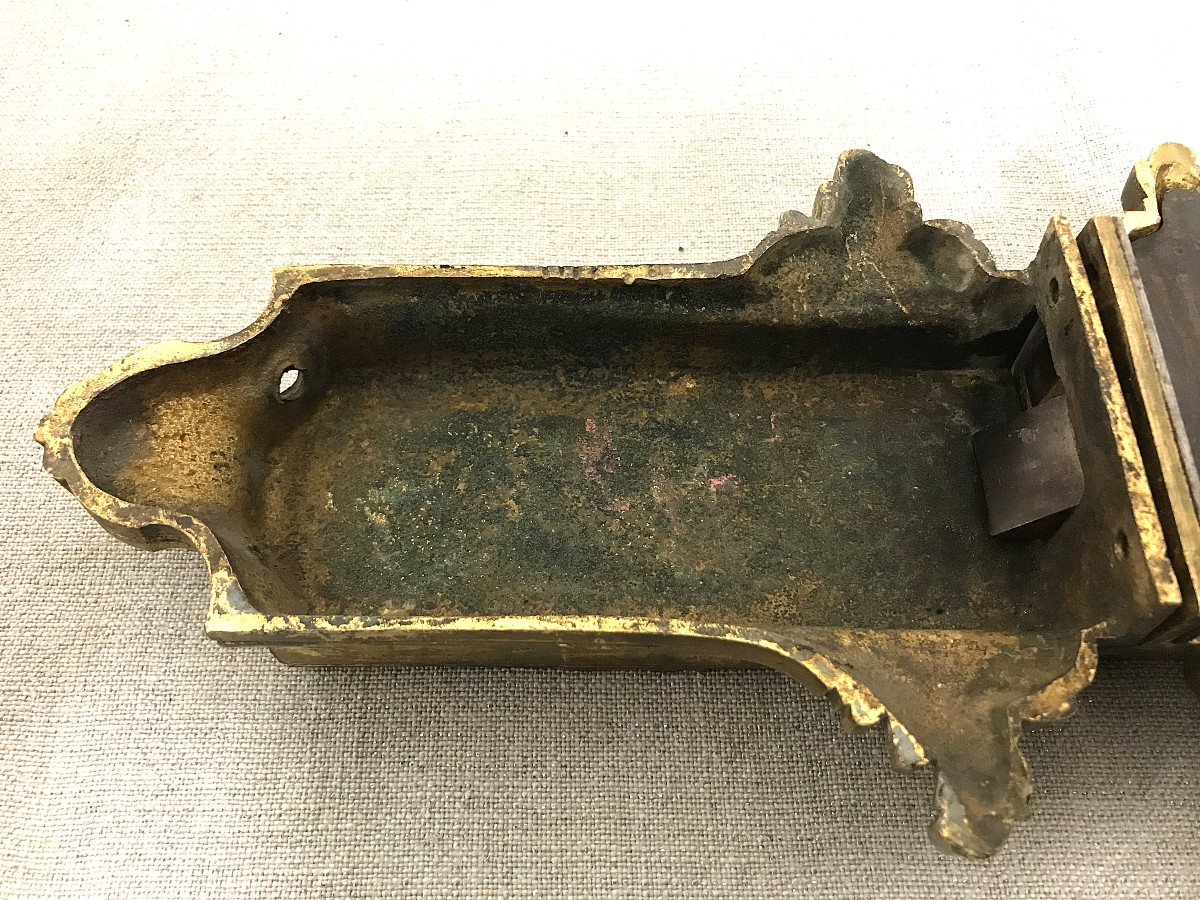 Serrure de style Louis XV bronze doré-photo-6