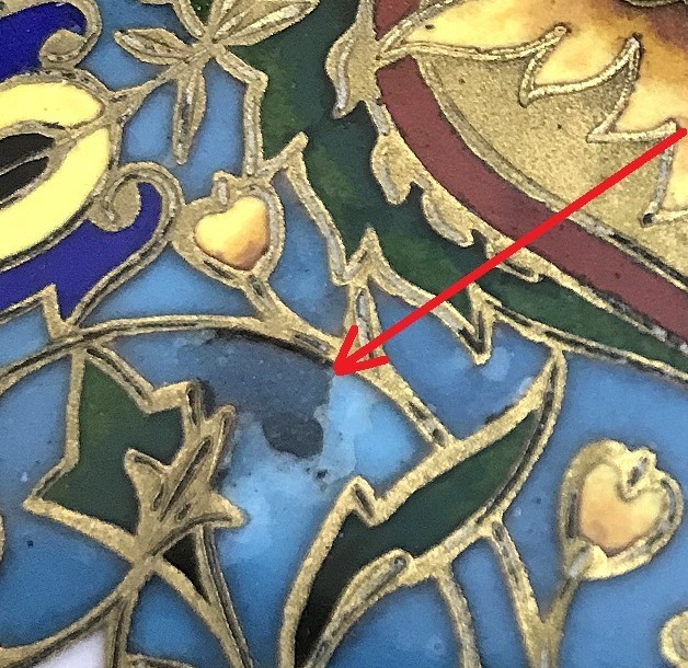 Bonbonnière émail cloisonné F. Barbedienne-photo-7