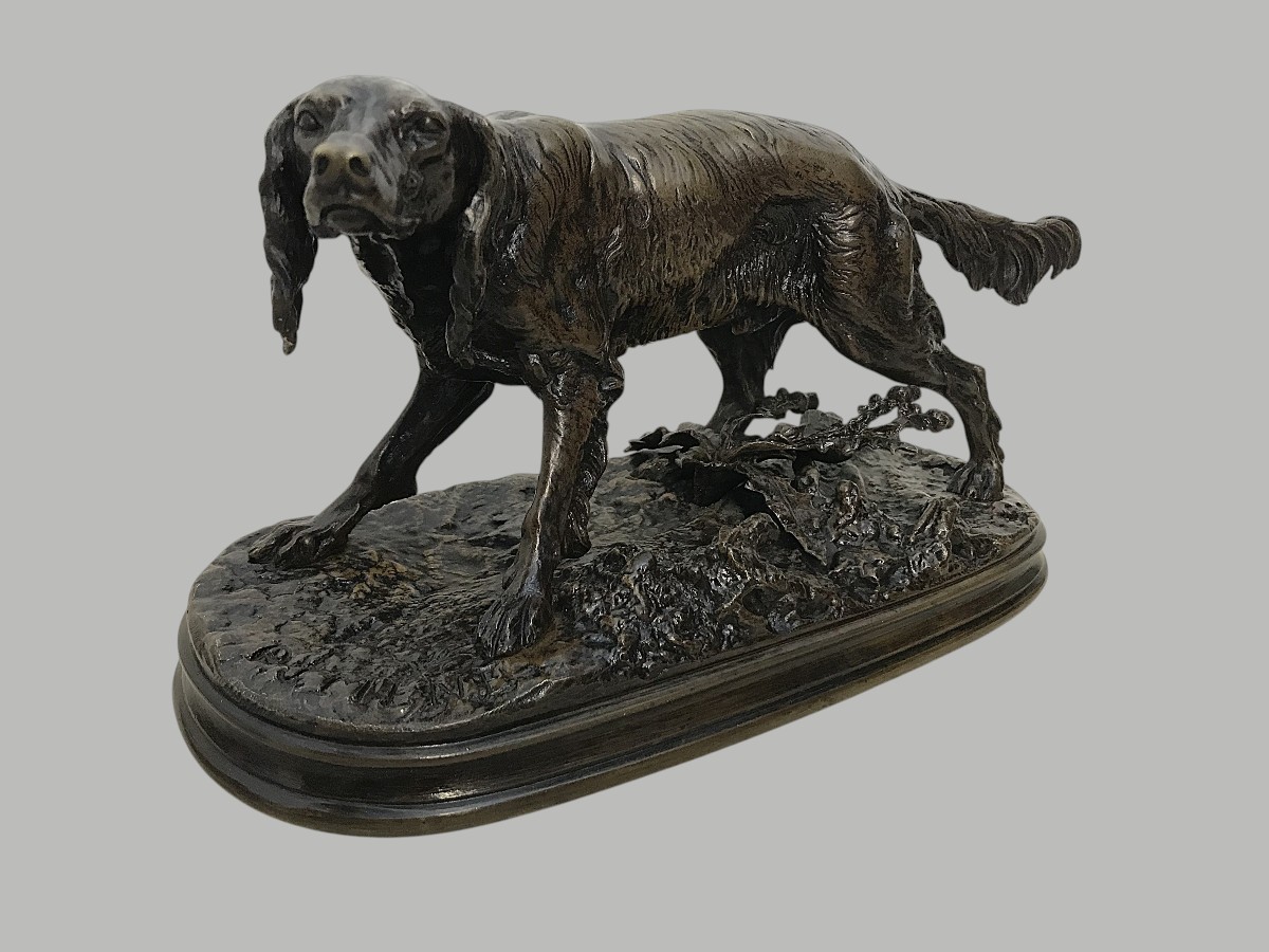 Sculpture bronze chien par Pierre-Jules Mène-photo-2
