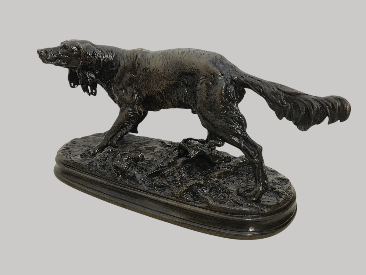 Sculpture bronze chien par Pierre-Jules Mène-photo-3