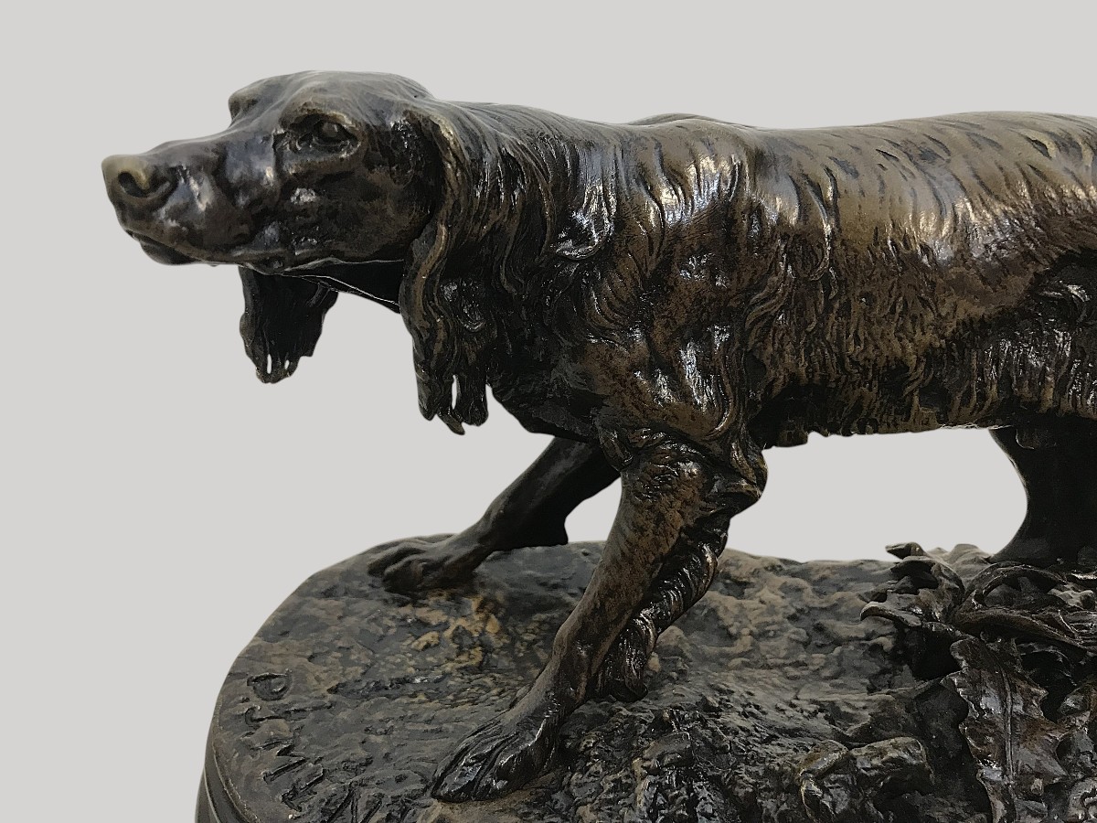 Sculpture bronze chien par Pierre-Jules Mène-photo-4