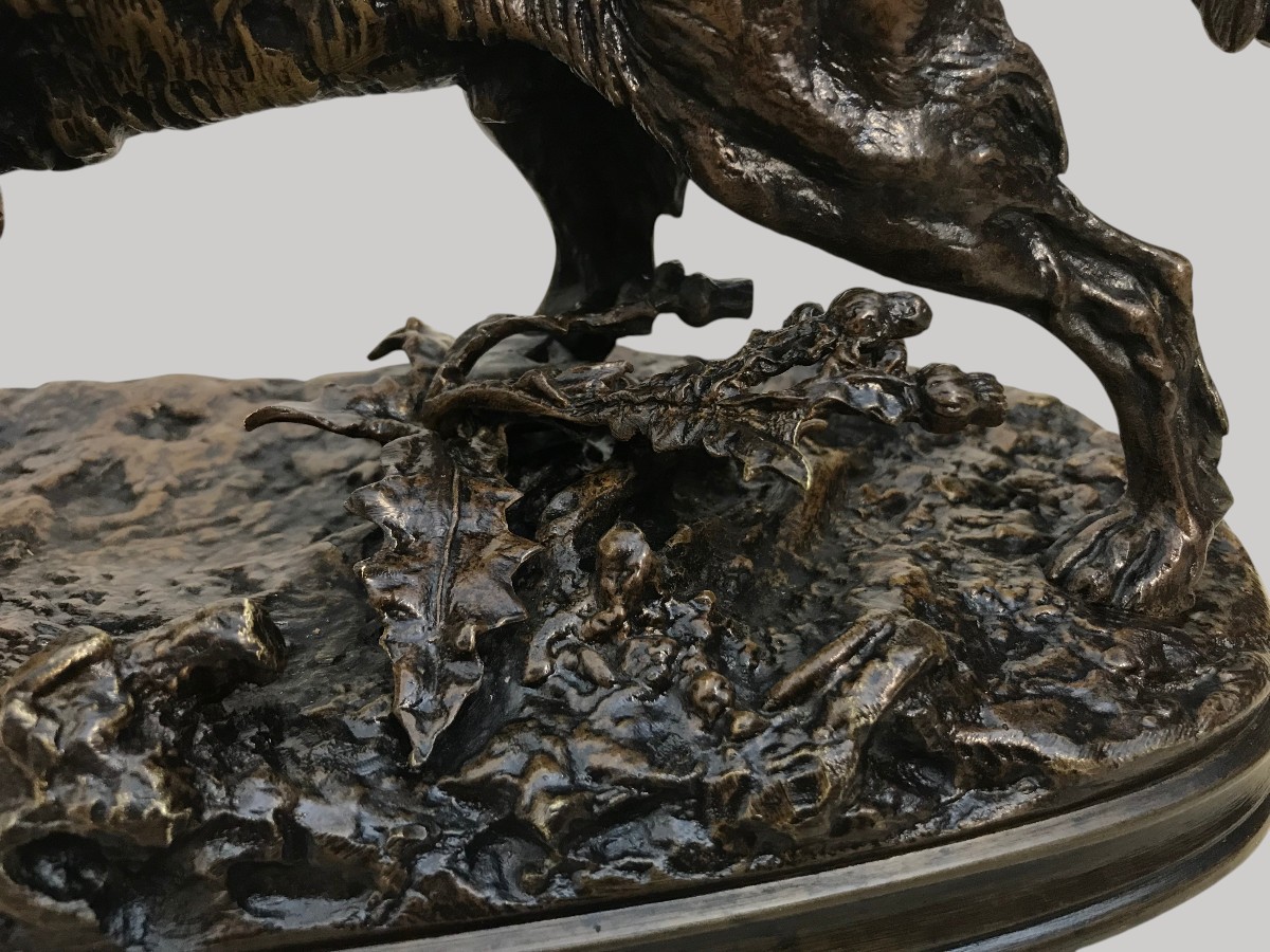 Sculpture bronze chien par Pierre-Jules Mène-photo-2