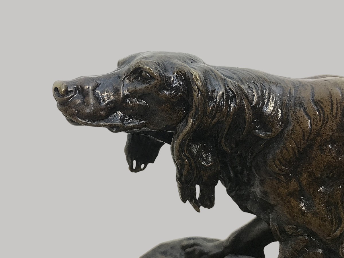 Sculpture bronze chien par Pierre-Jules Mène-photo-3