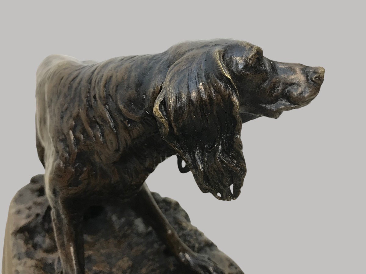 Sculpture bronze chien par Pierre-Jules Mène-photo-4