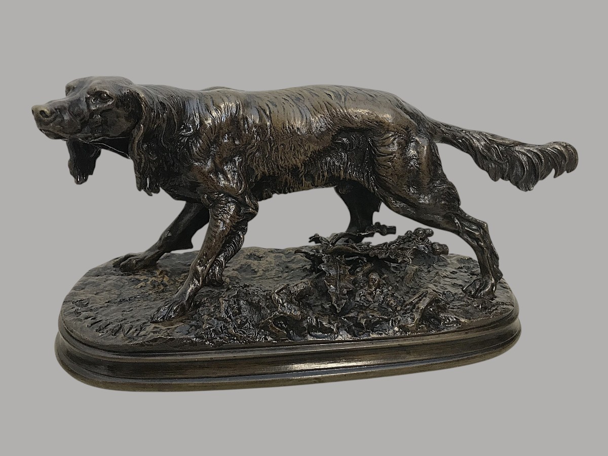 Sculpture bronze chien par Pierre-Jules Mène