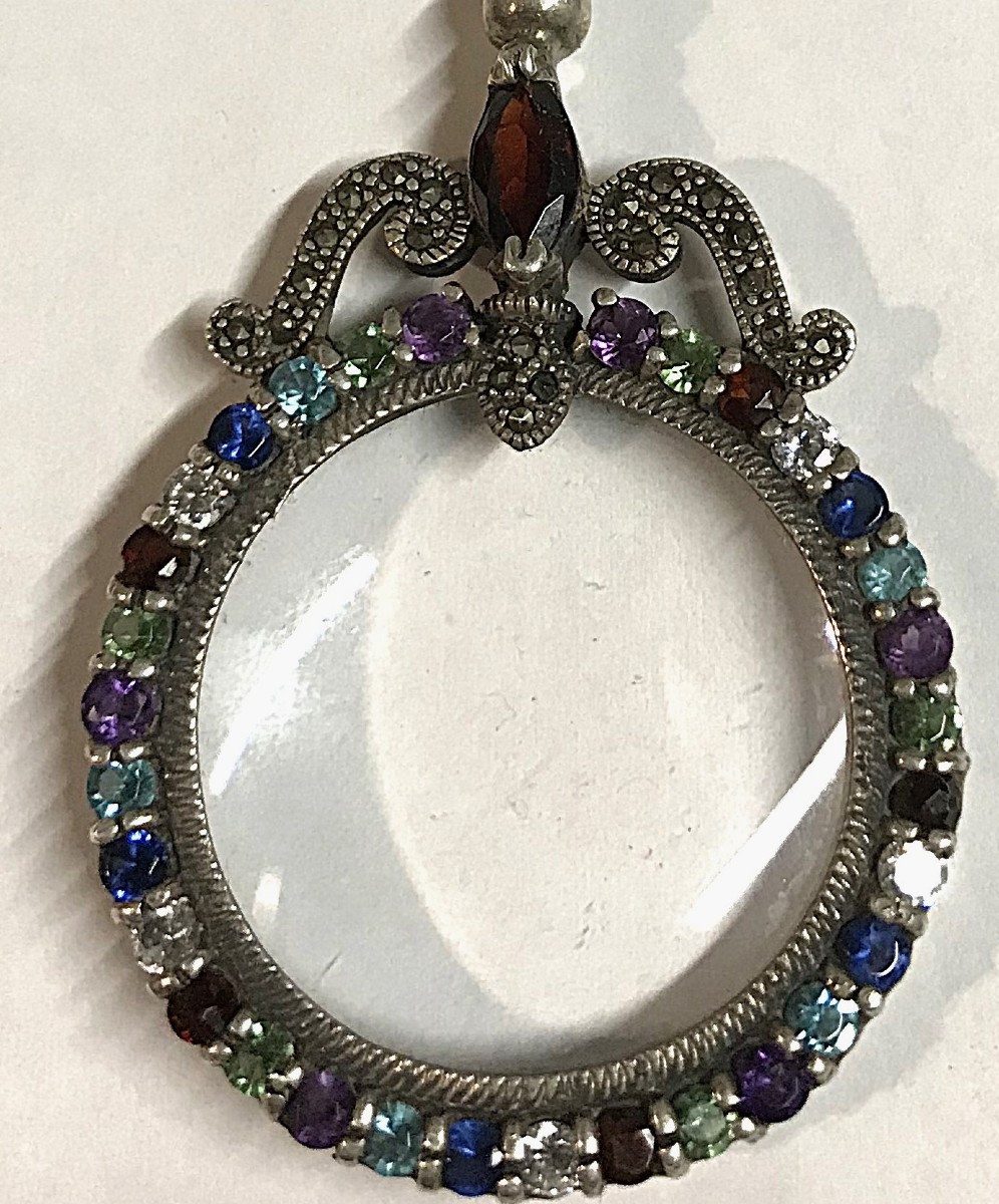 Sterling Silver And Stone Burr Pendant-photo-2