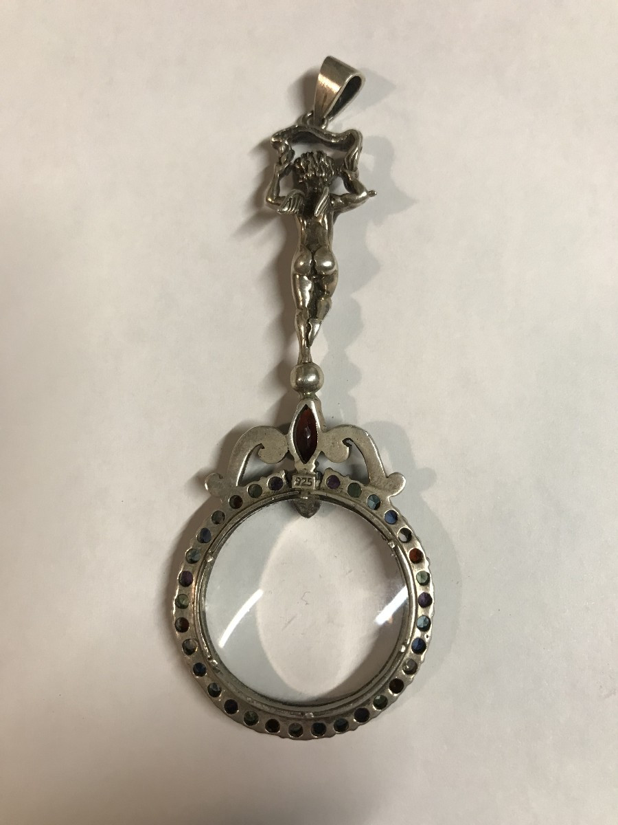 Sterling Silver And Stone Burr Pendant-photo-4