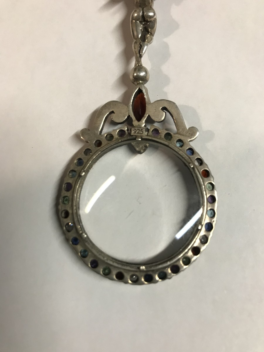 Sterling Silver And Stone Burr Pendant-photo-1