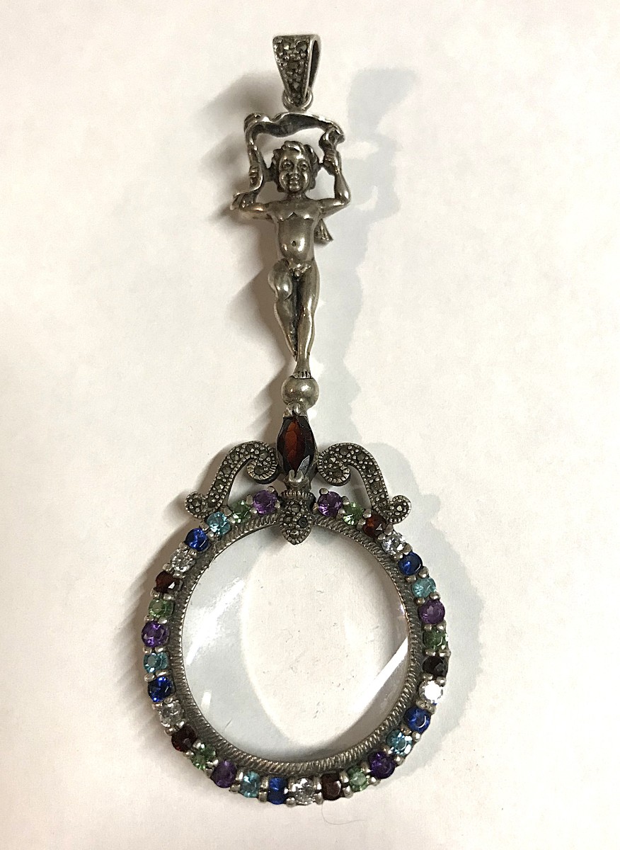Sterling Silver And Stone Burr Pendant