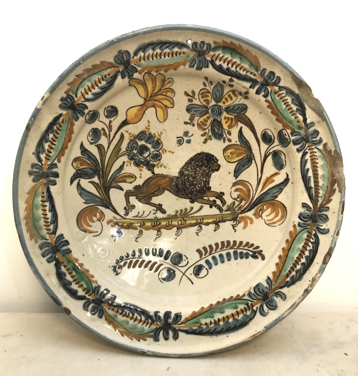 Ceramic Dish Spain Talavera ? 17th Or 18th Century