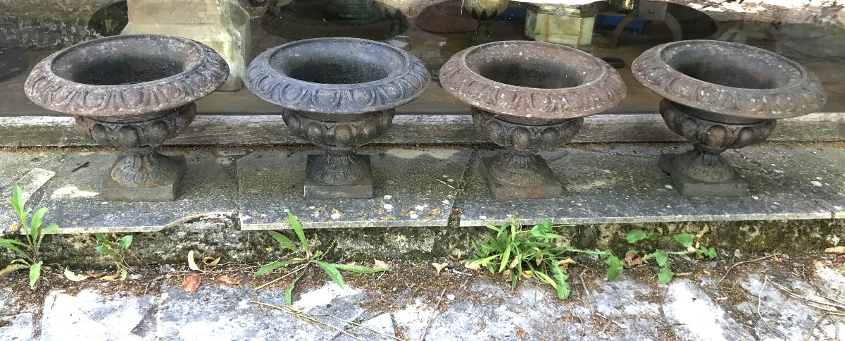 Quatre vases médicis en fonte-photo-2