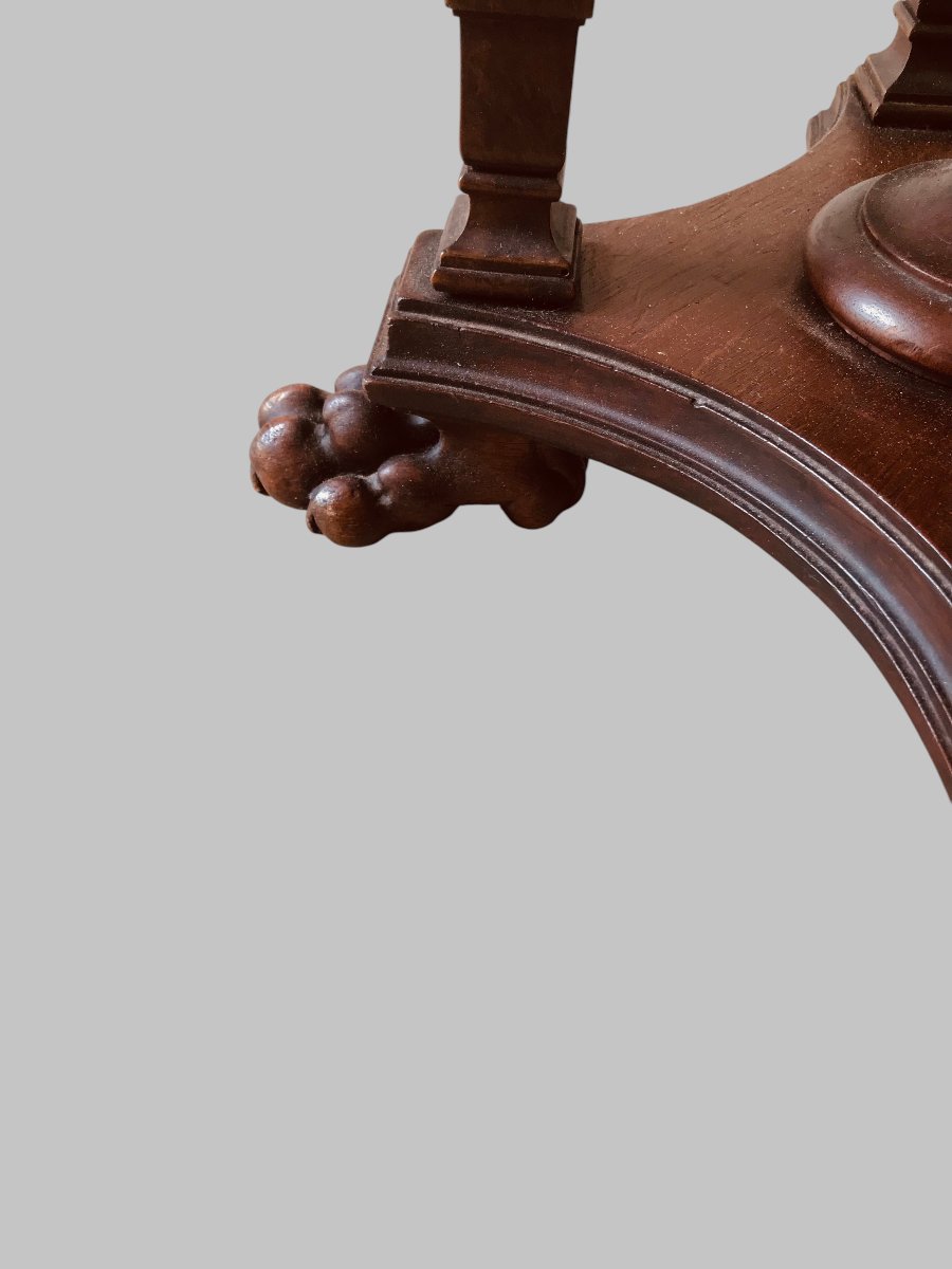 Tabouret de harpiste en noyer-photo-1