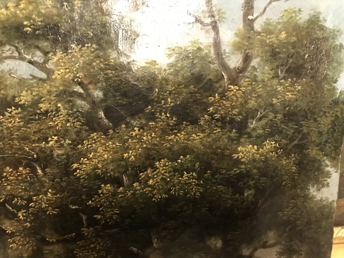 Painting Oil On Canvas Genre Scene 18th Century-photo-1