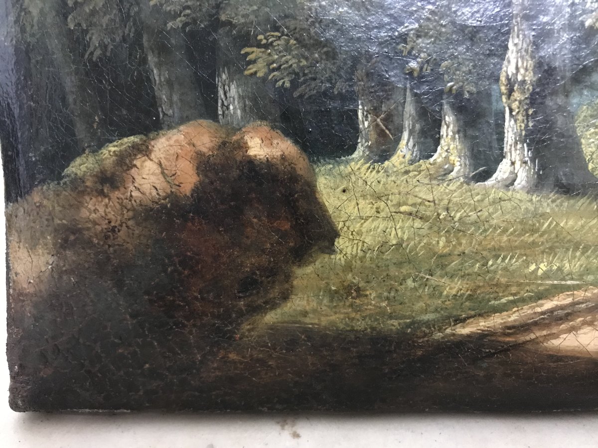 Painting Oil On Canvas Genre Scene 18th Century-photo-4