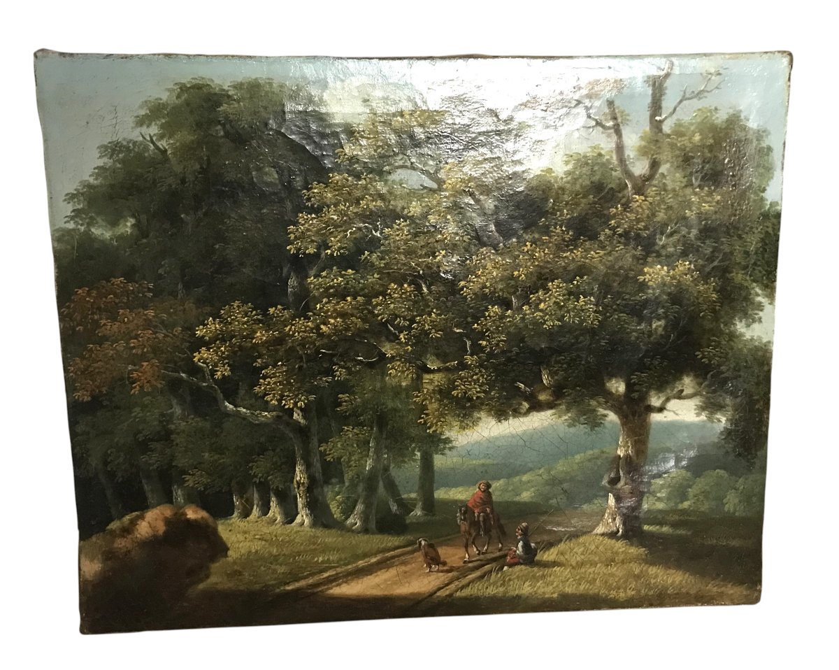 Painting Oil On Canvas Genre Scene 18th Century