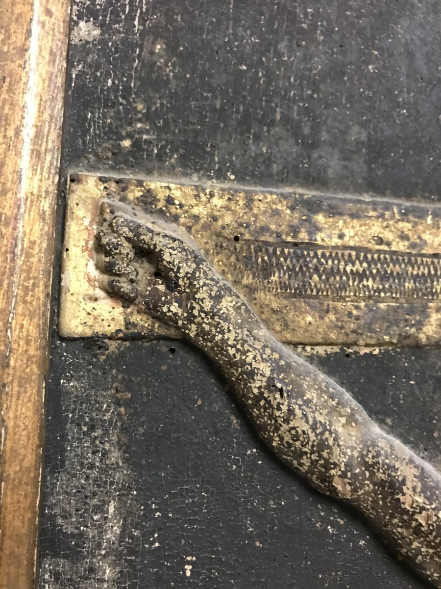 Carved Wooden Crucifix Of Christ, 18th Century Or Earlier-photo-4