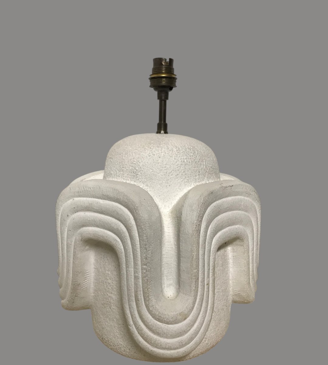 20th-century Carved Stone Lamp Base