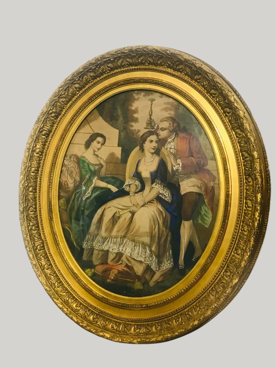 Pair Of Oval Gilded Frames-photo-2