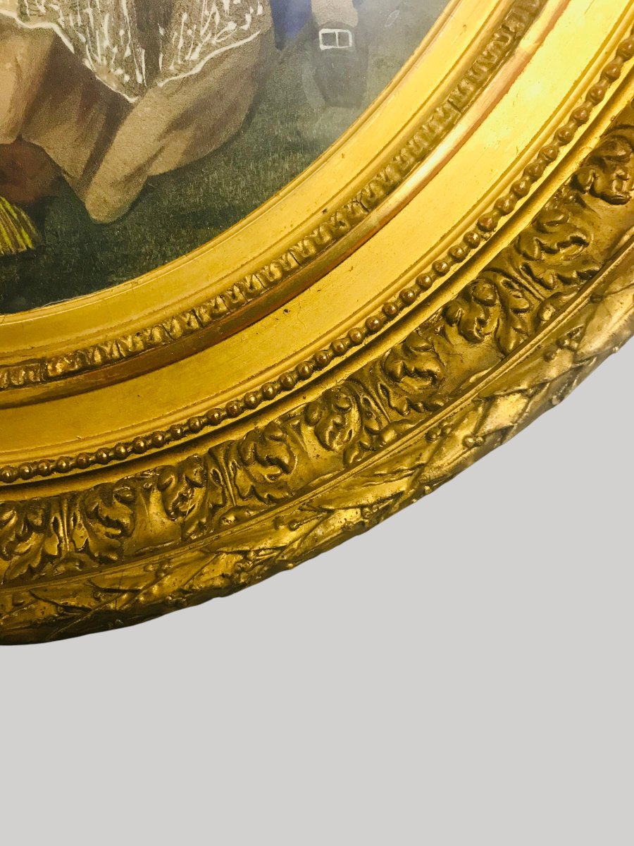 Pair Of Oval Gilded Frames-photo-4