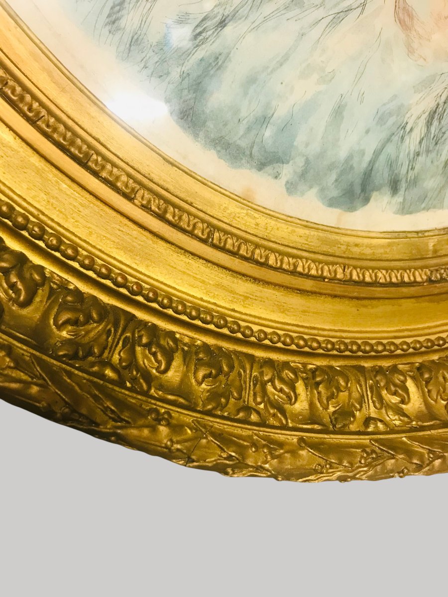 Pair Of Oval Gilded Frames-photo-1