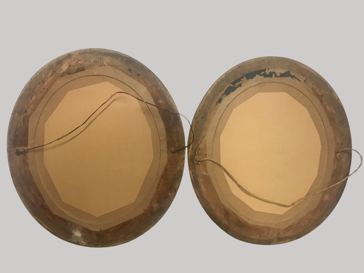Pair Of Oval Gilded Frames-photo-2