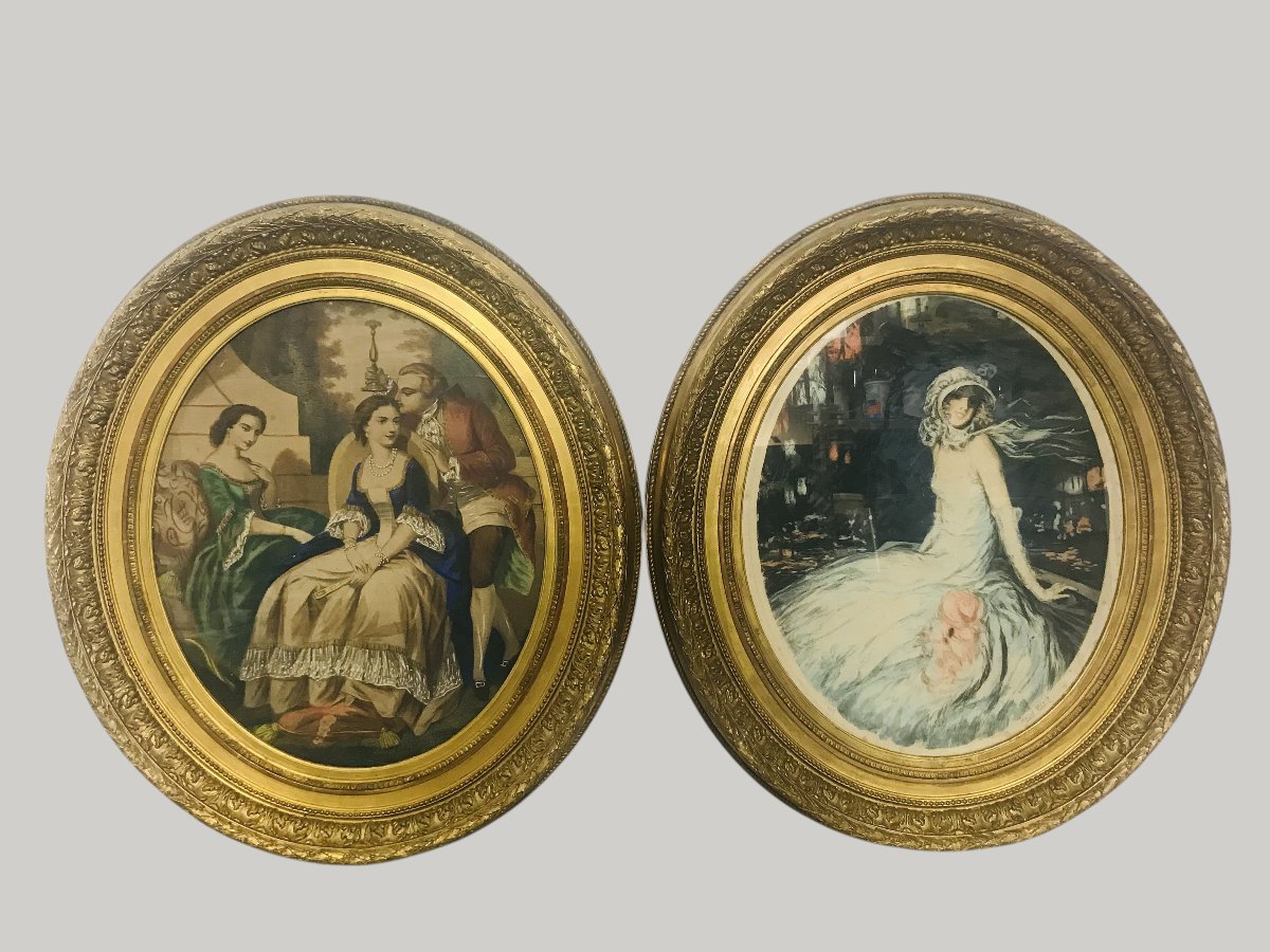Pair Of Oval Gilded Frames