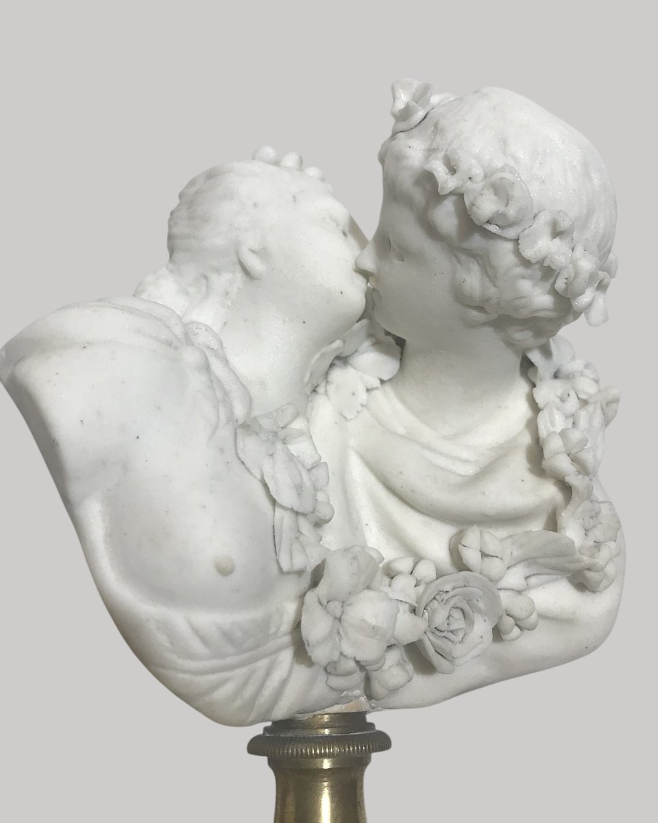 Le baiser par Jean-Antoine Houdon ( 1741-1828 )-photo-2