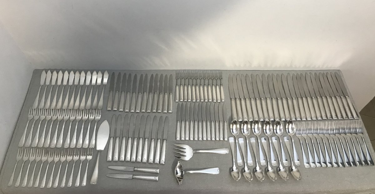 Art Deco Silver-white Metal Cutlery Set