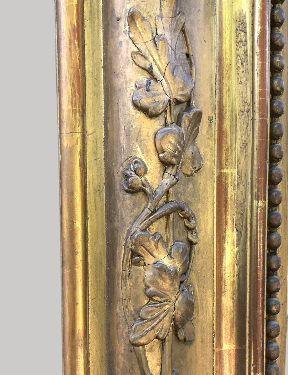 Grand miroir au mercure de cheminée Louis Philippe-photo-1