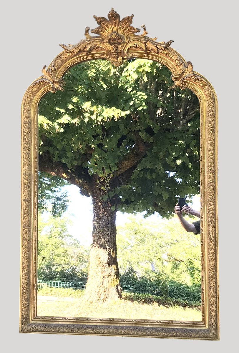 Miroir doré époque 19ème siècle