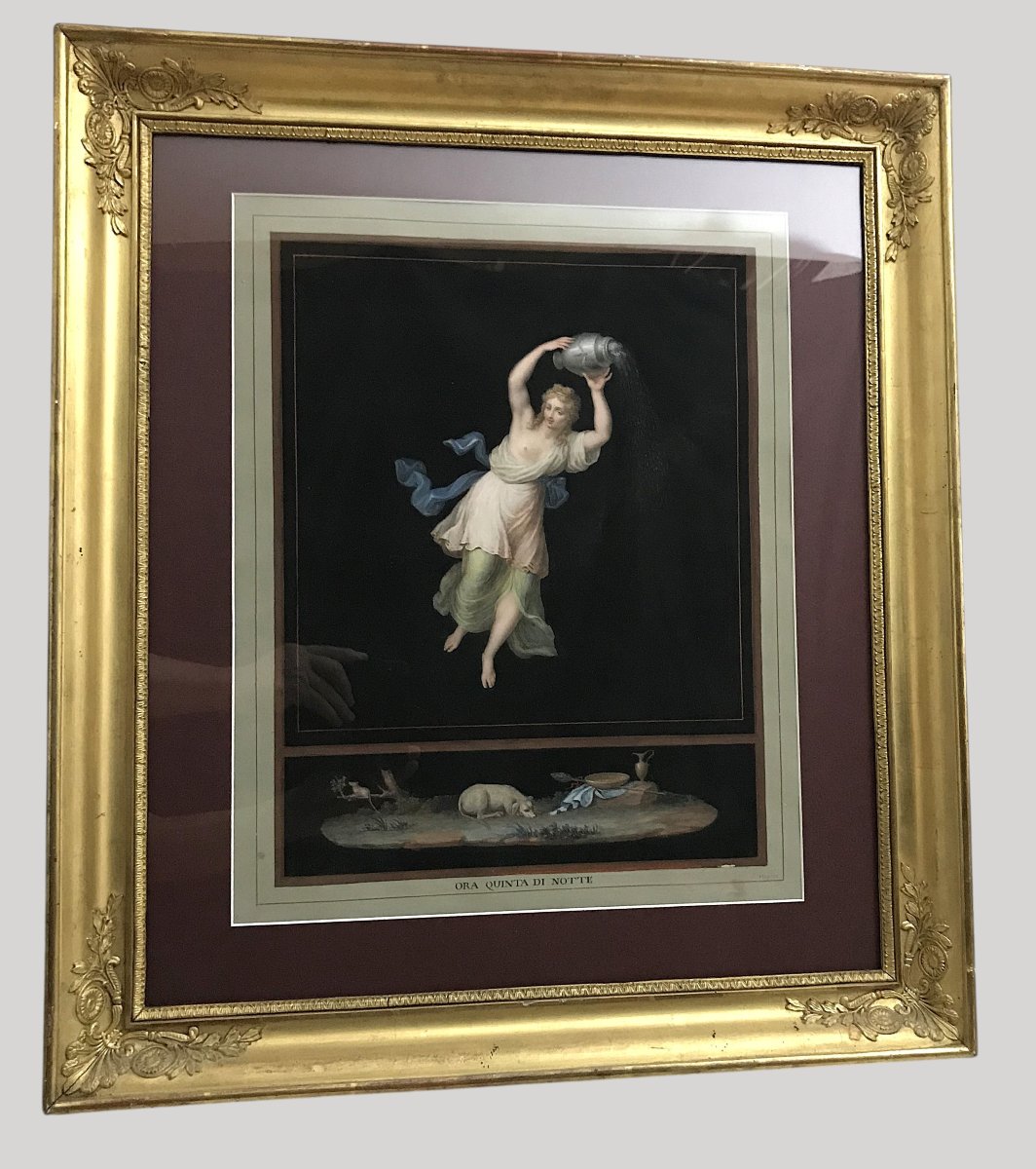Gouache la cinquième heure de la nuit