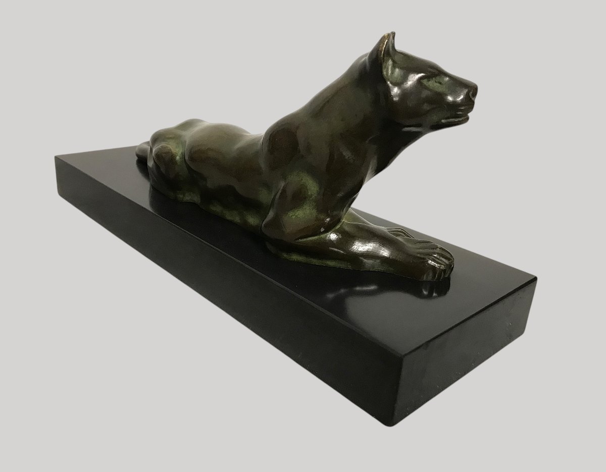 Panthère bronze art déco-photo-4