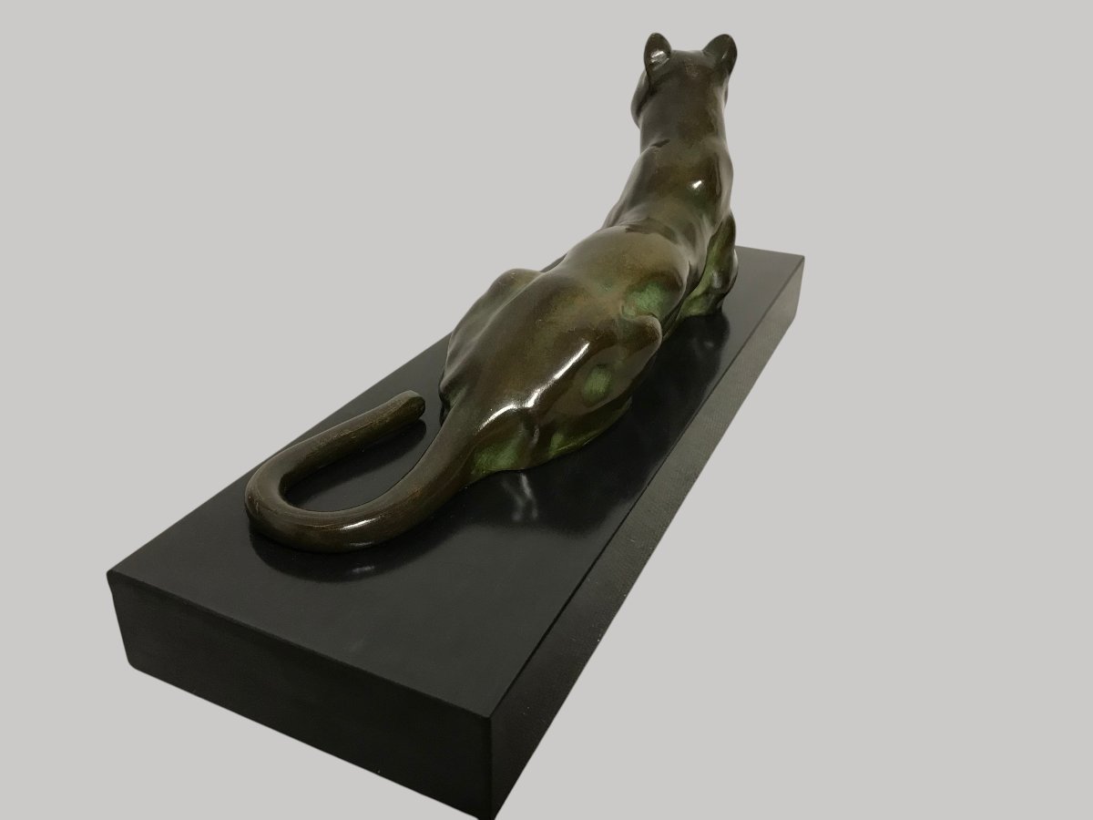 Panthère bronze art déco-photo-2