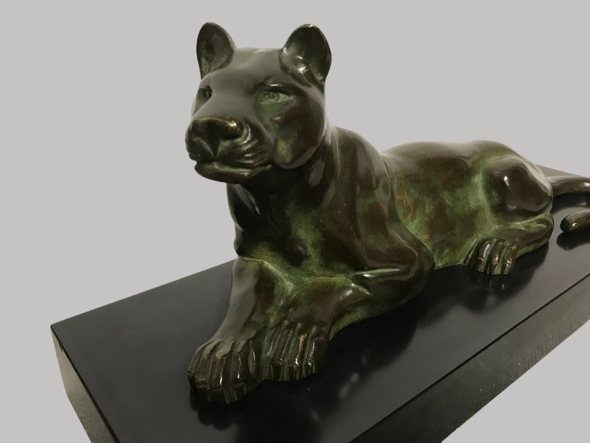 Panthère bronze art déco-photo-5