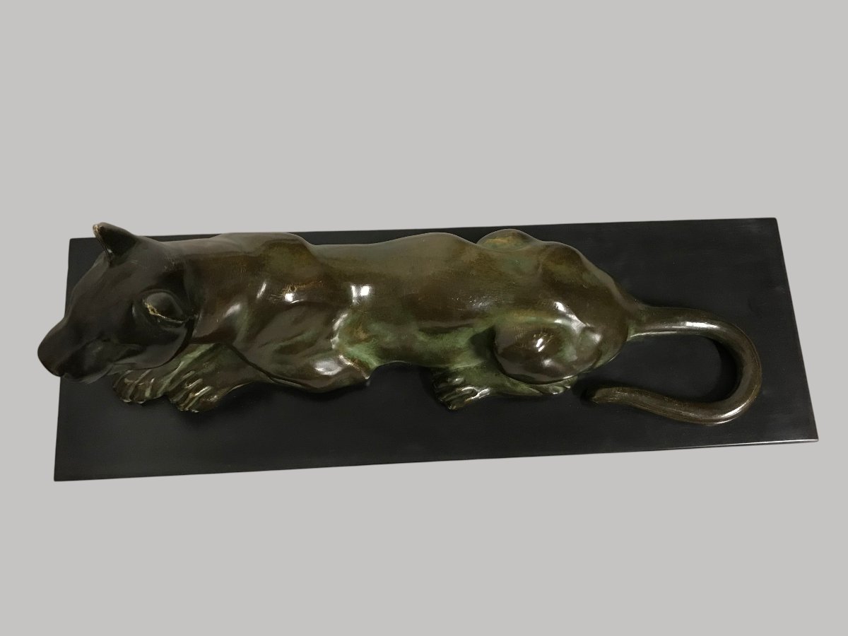 Panthère bronze art déco-photo-6