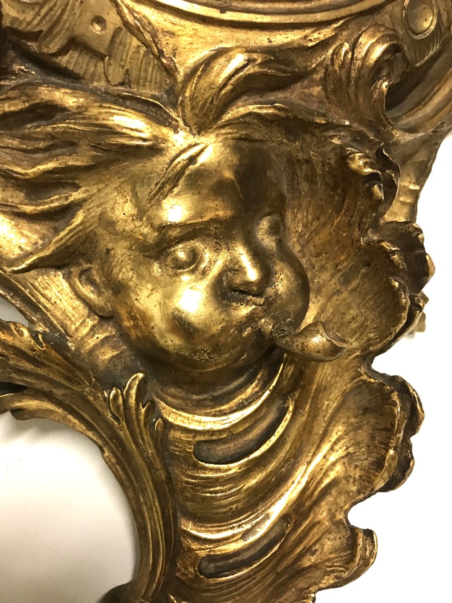 Baromètre bois doré style Louis XV-photo-5