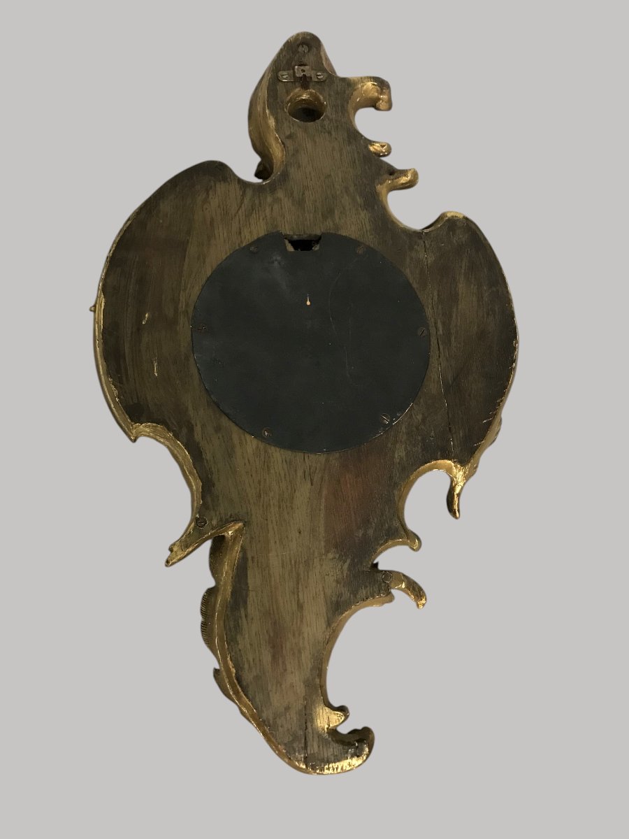 Baromètre bois doré style Louis XV-photo-7