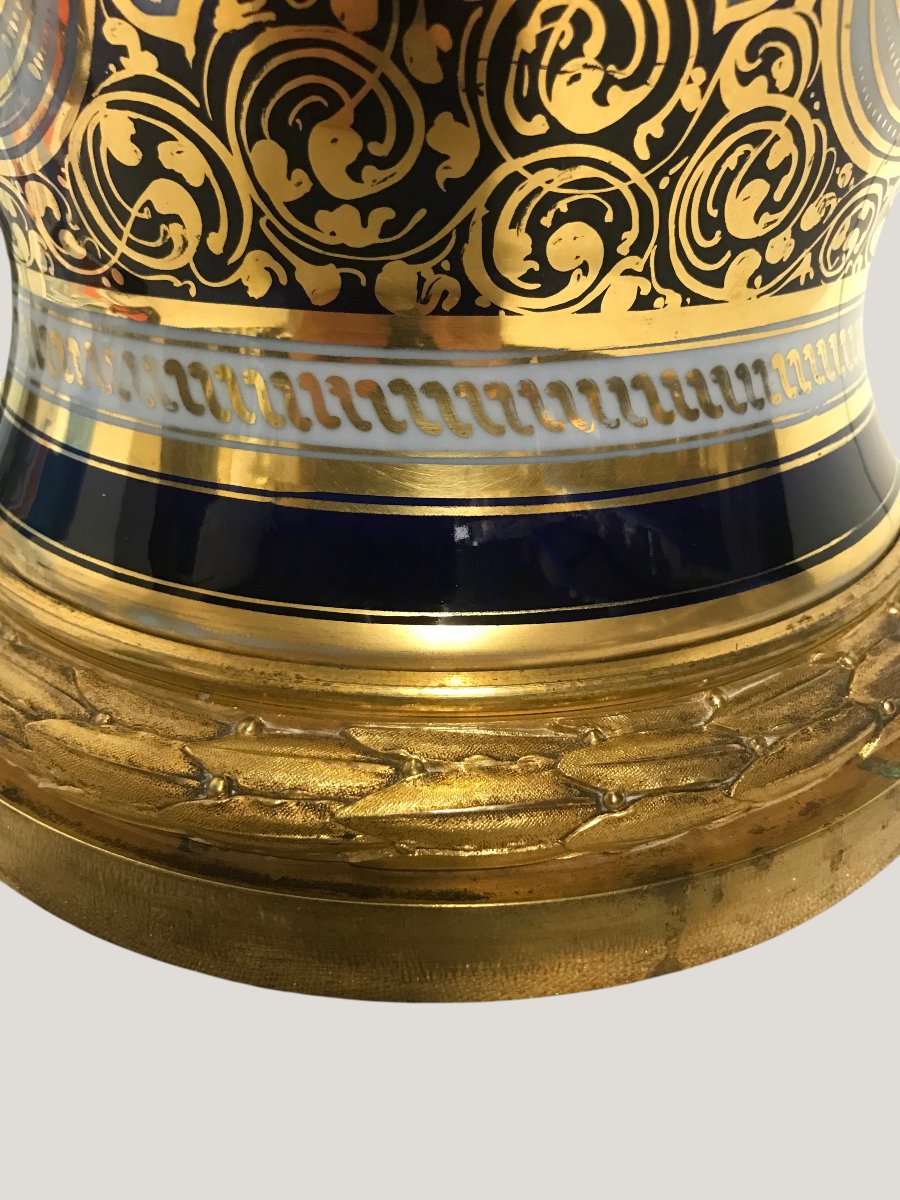 Grand vase en porcelaine  de Valentine   XIXᵉ siècle — vers 1850-1860-photo-7
