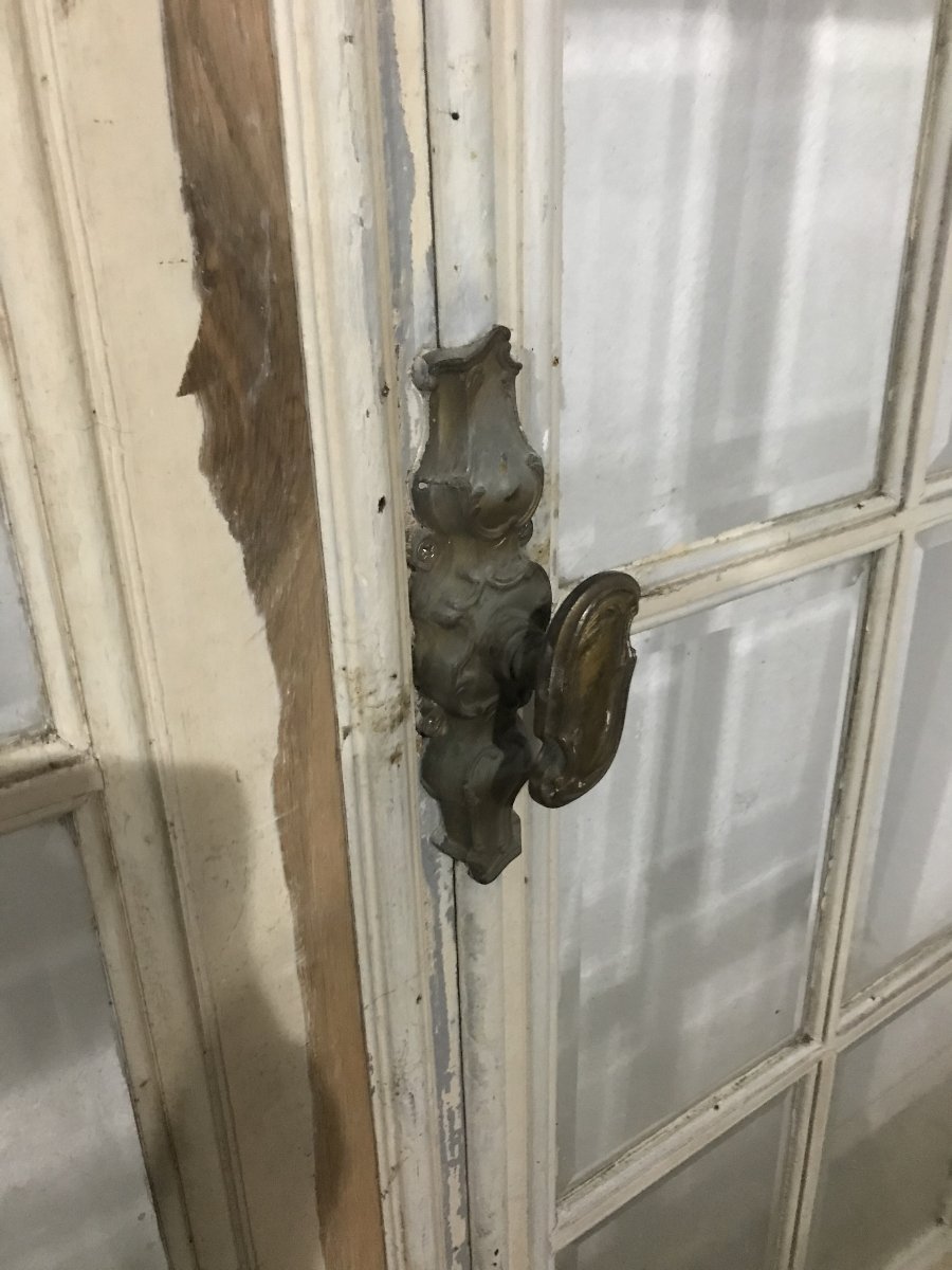 Set Of Three Antique Doors With Hinged Panels-photo-1