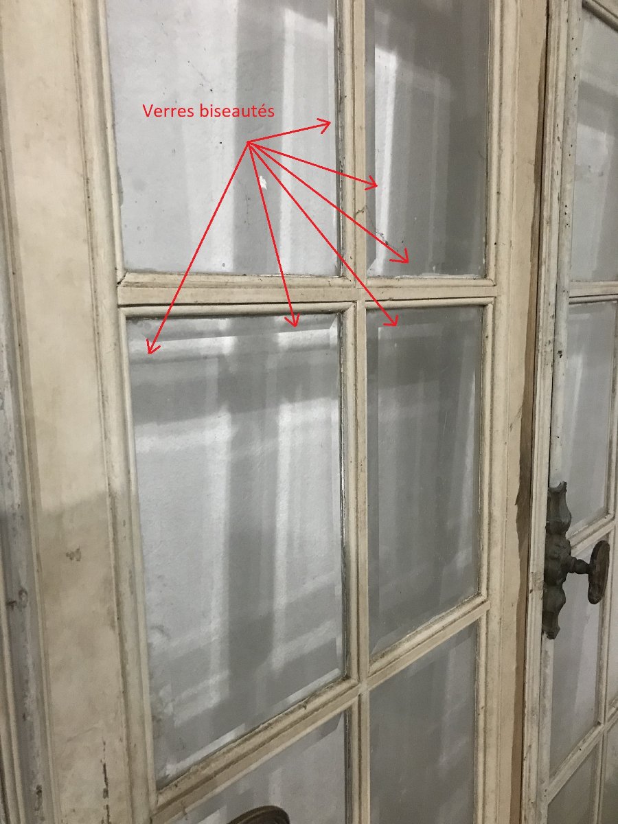 Set Of Three Antique Doors With Hinged Panels-photo-5