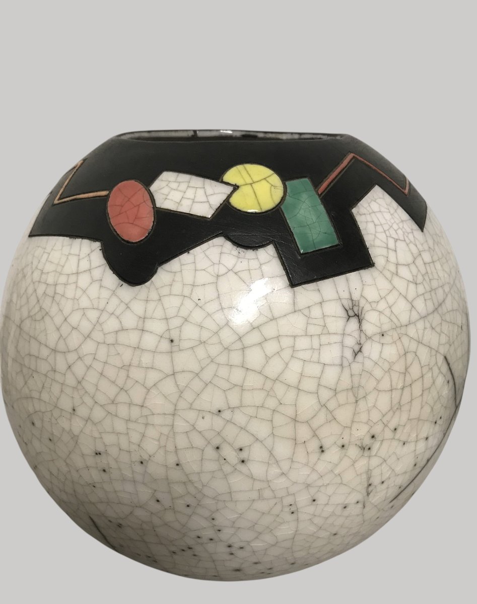 Vase boule en céramique Raku-photo-2