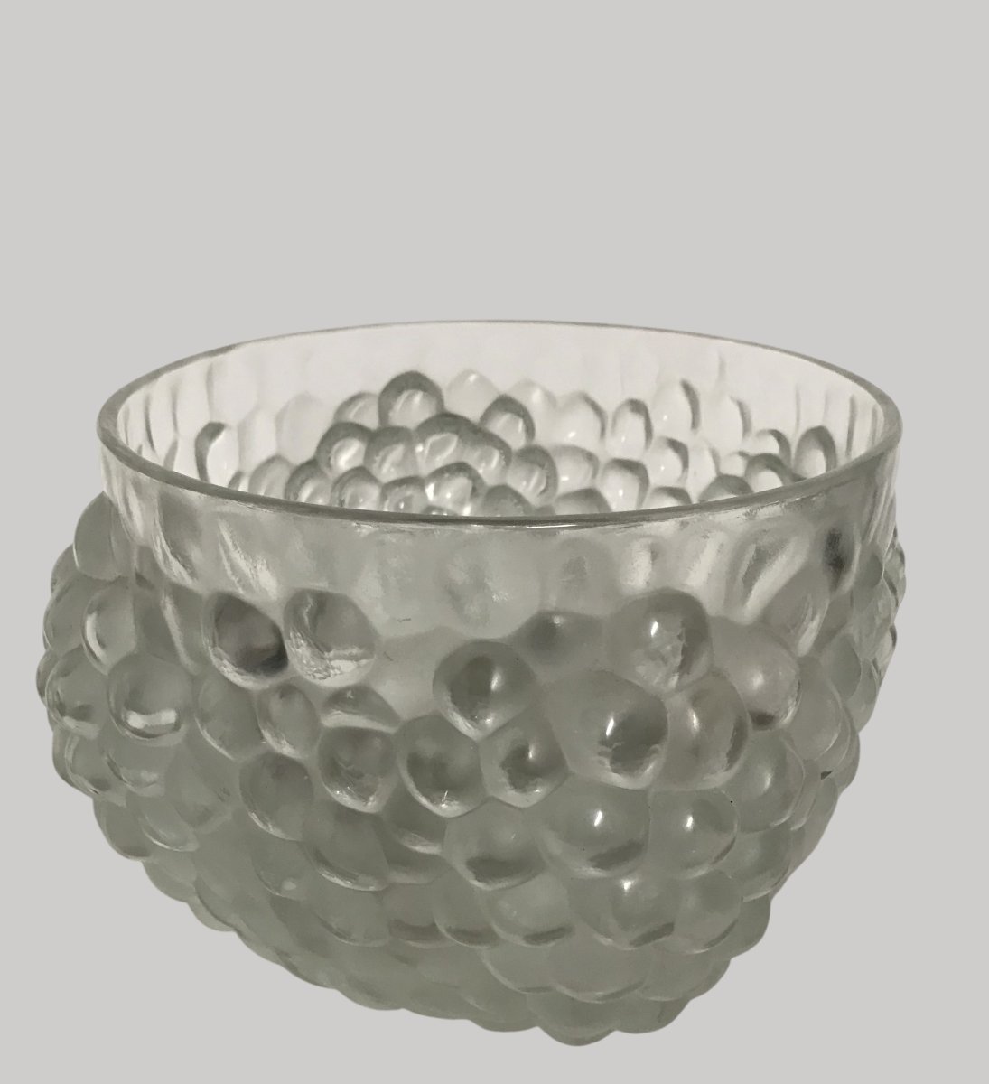 Coupe en verre à décor de grappes de raisin – Dans le goût de René Lalique-photo-4