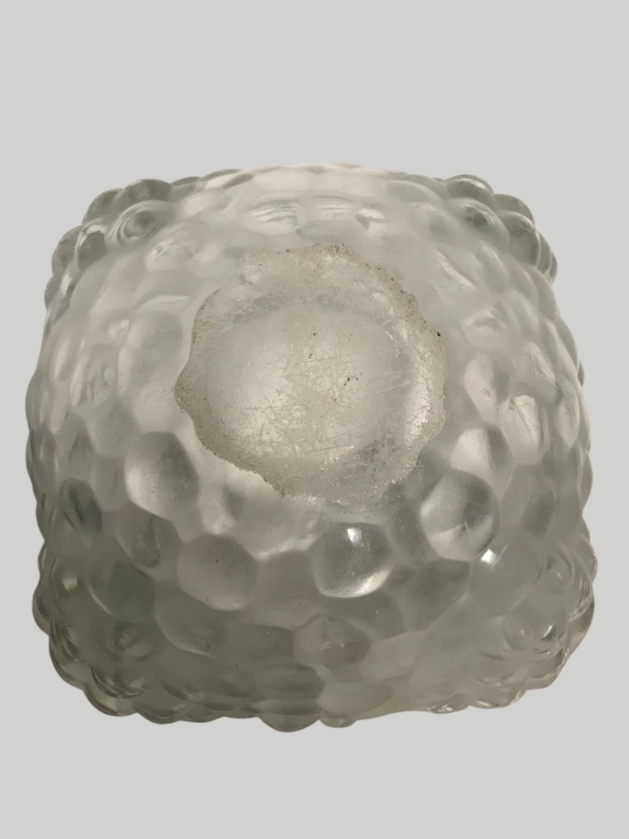 Coupe en verre à décor de grappes de raisin – Dans le goût de René Lalique-photo-3