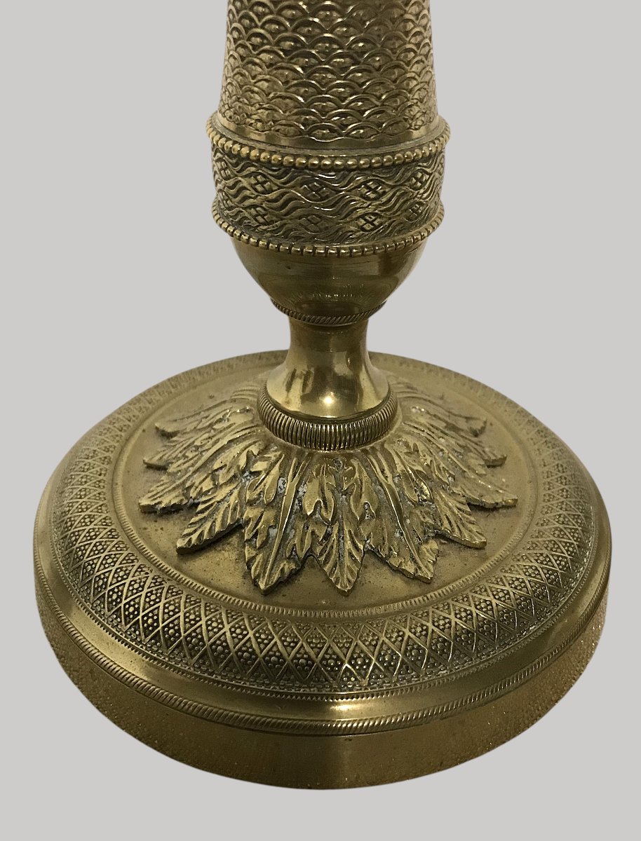 Pair Of Antique Candleholders, Restored – 19th Century-photo-3