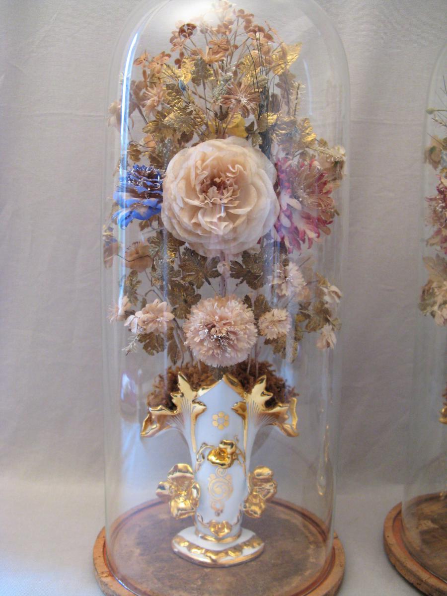 Pair Of Marrie Vases Old Paris With Globes-photo-2