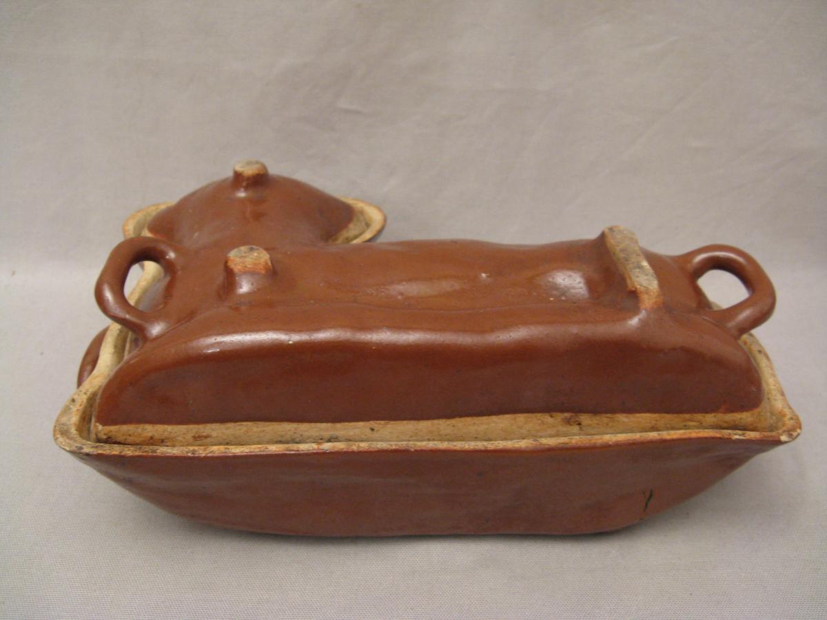 Terrine Mold Terracotta Art Pppulaire XIX Century-photo-2