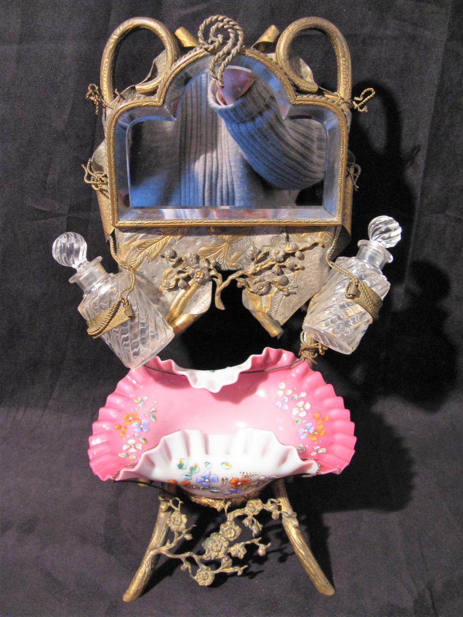 Psyche And Baguier Opaline Flasks Baccarat XIX